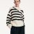 Light beige and black stripe